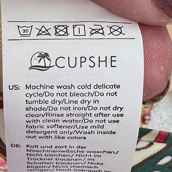 CUPSHE  NWT Paisley Print Bikini M  Bohemian Coquette Vacation Beach Cruise - Picture 5 of 7